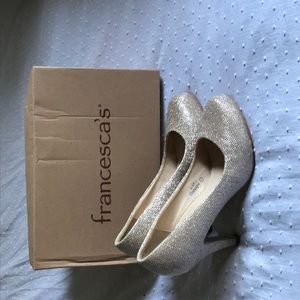 Champagne gold pumps -Francesca’s-